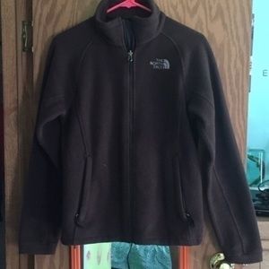 Women’s brown fleece north face jacket